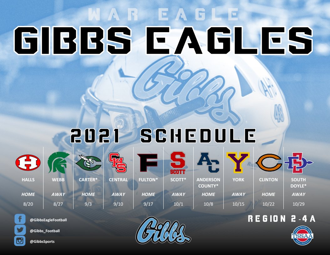 2021 Varsity Schedule – Gibbs Eagles Football